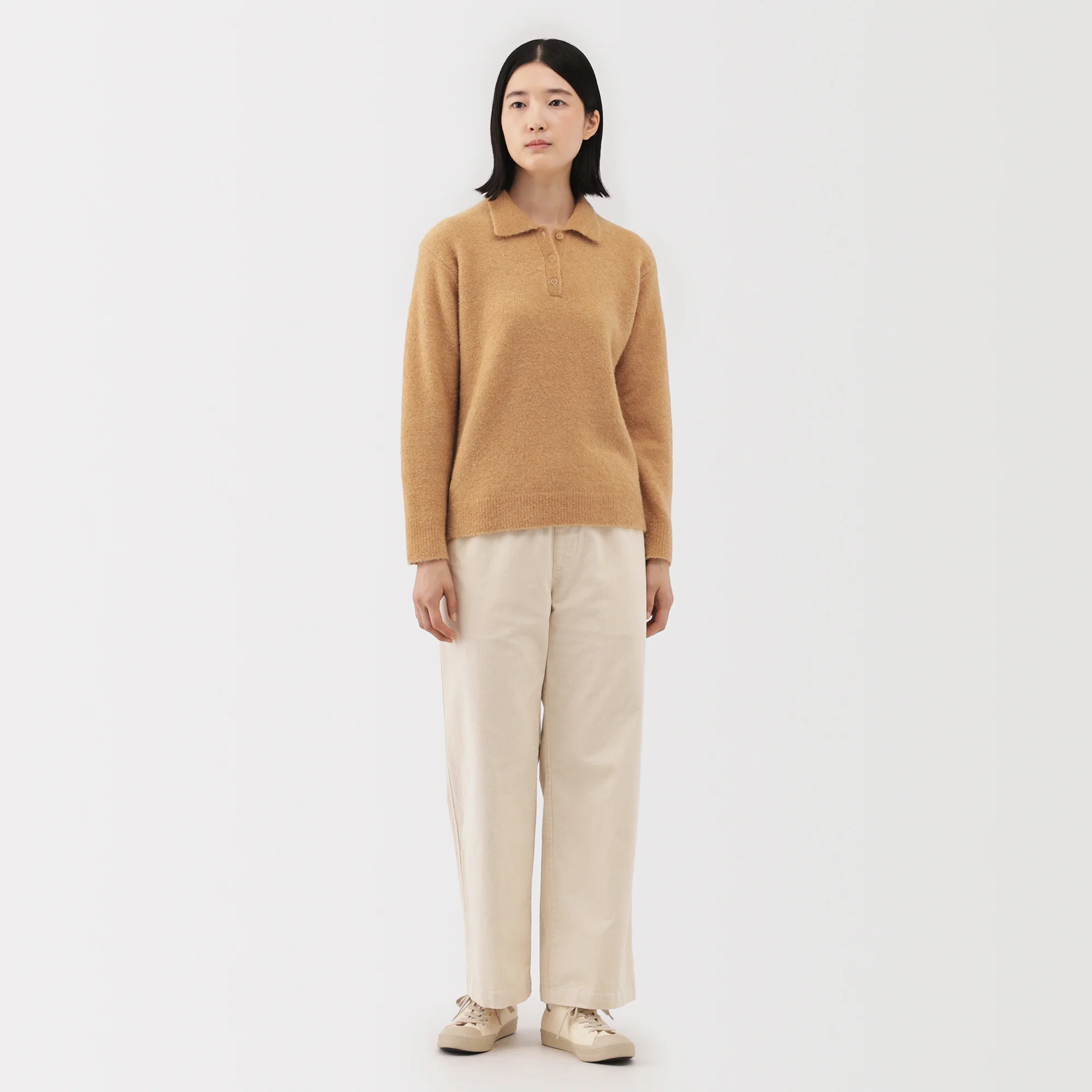 Wool Boucle Polo Sweater - Image 18