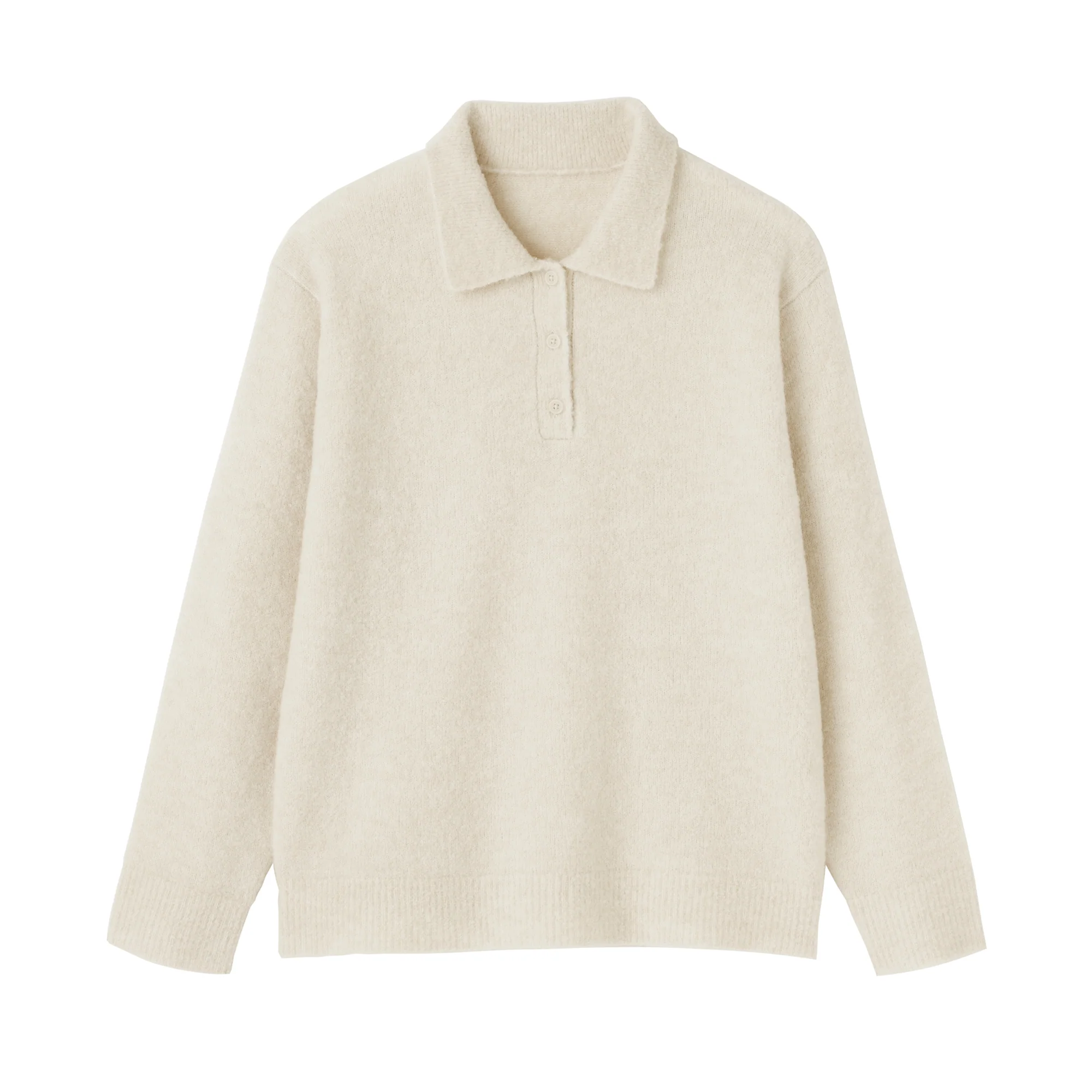 Wool Boucle Polo Sweater - Image 23