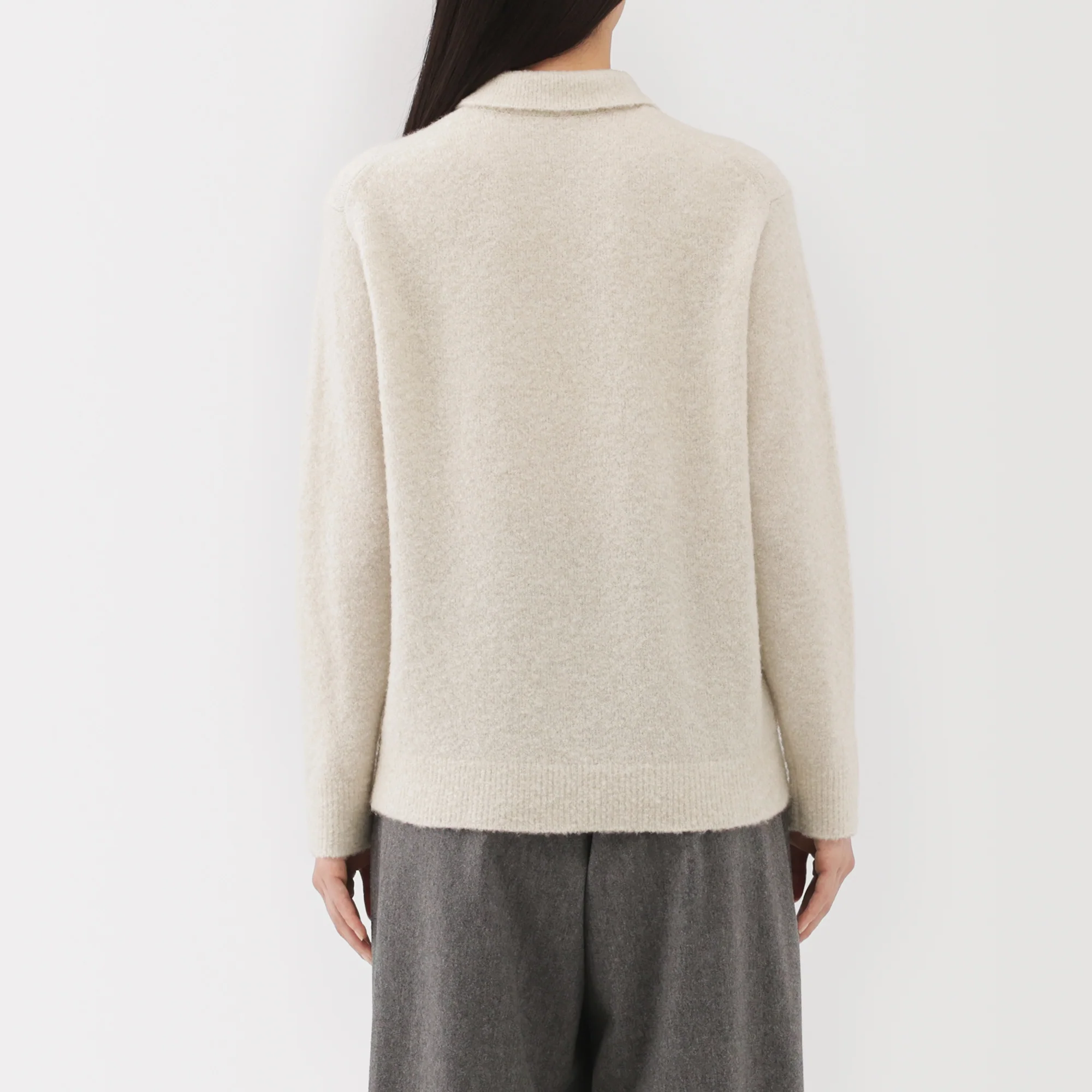 Wool Boucle Polo Sweater - Image 27