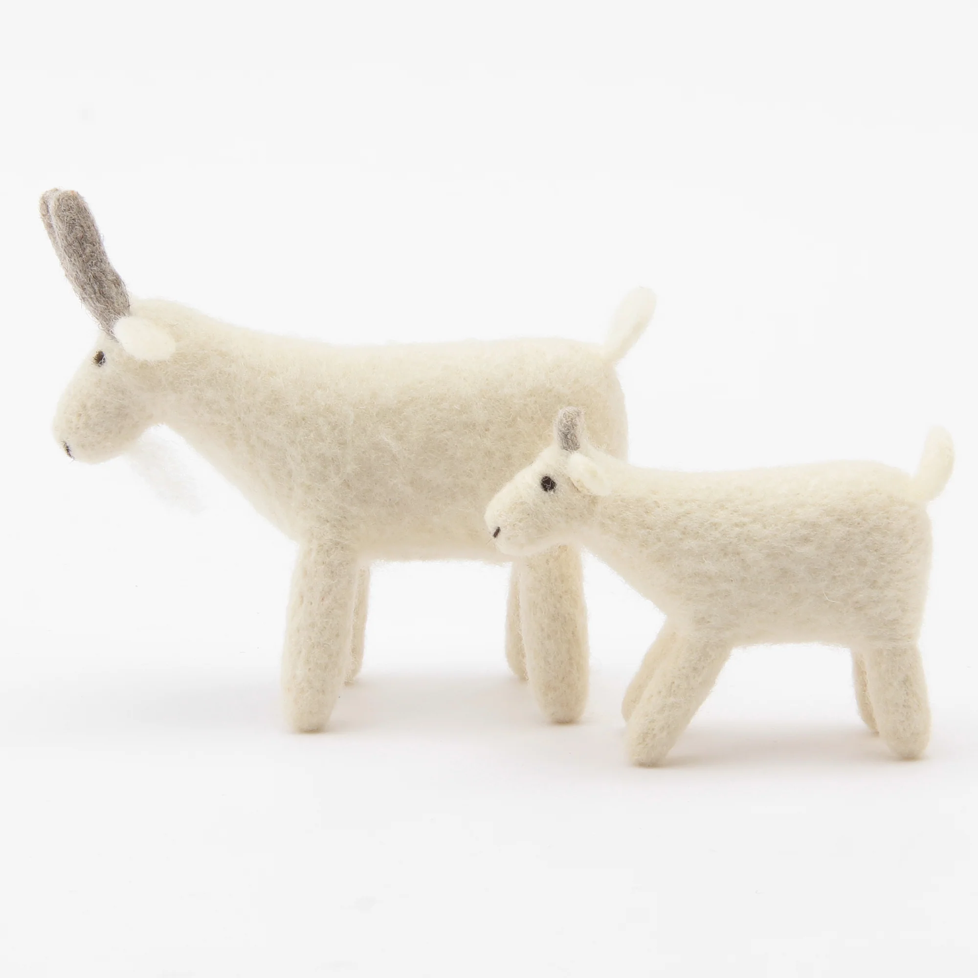 Wool Felt Animal - Parent & Baby Goat - Image 2