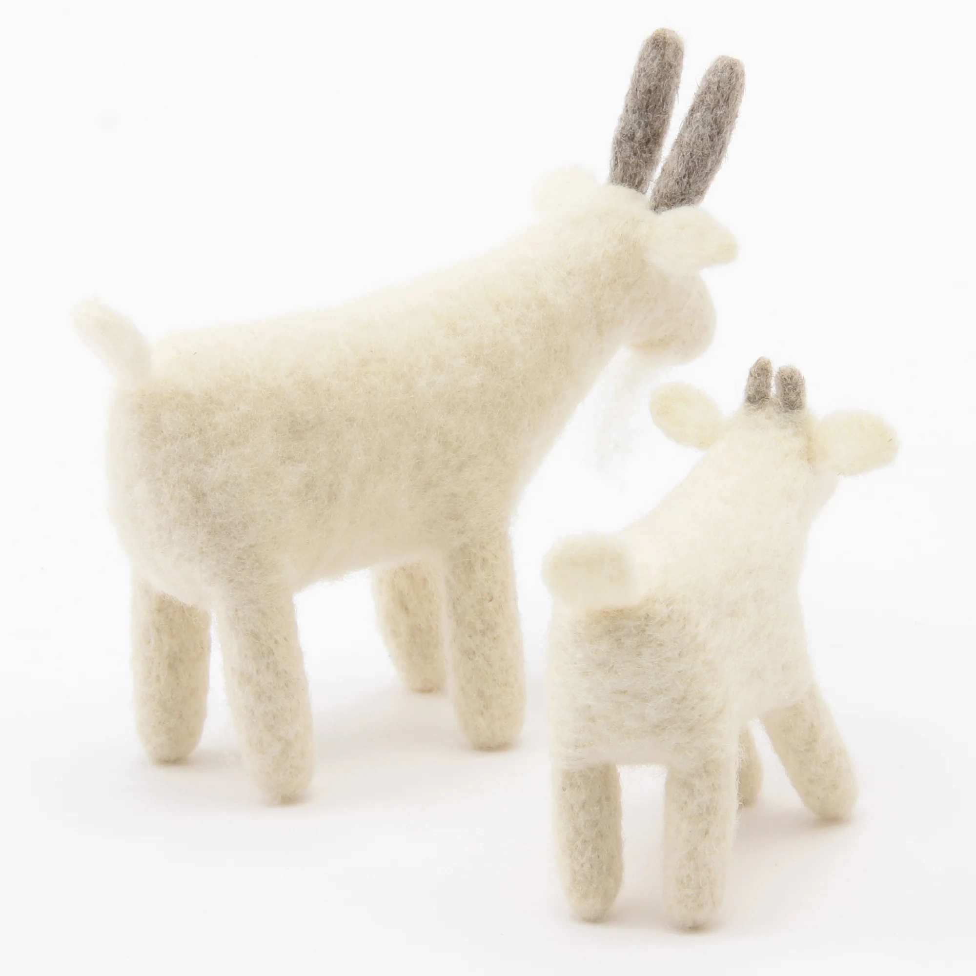 Wool Felt Animal - Parent & Baby Goat - Image 3