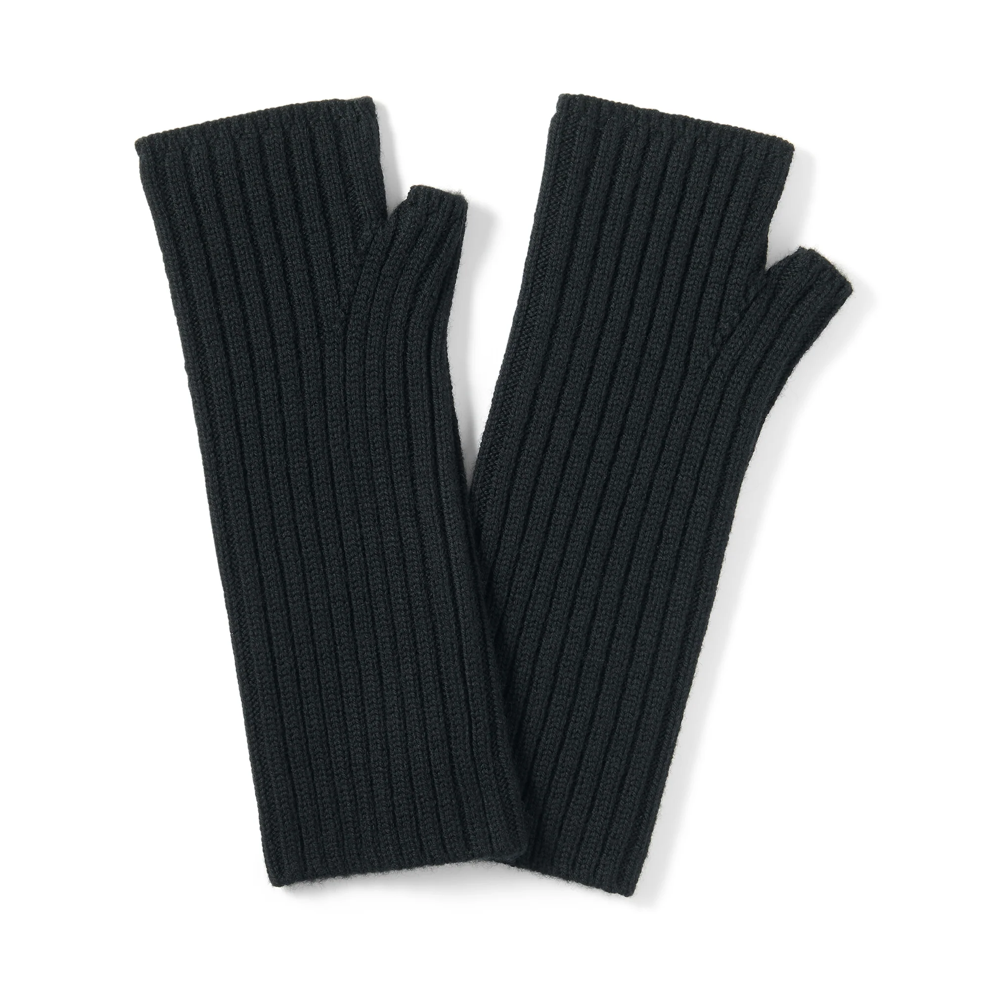 Wool Rib Knit Arm Warmers - Image 2