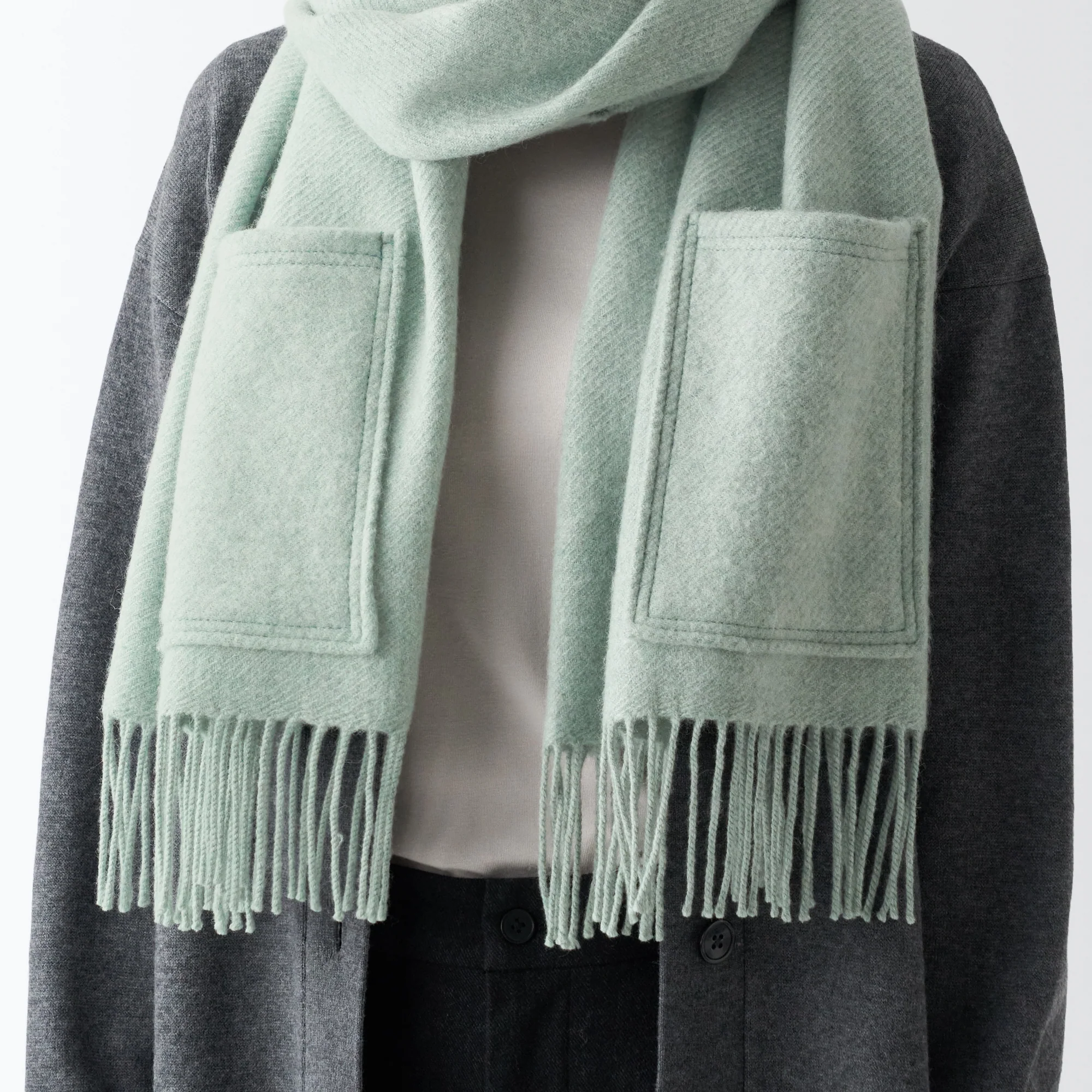 Wool Stole with Pocket - Image 10