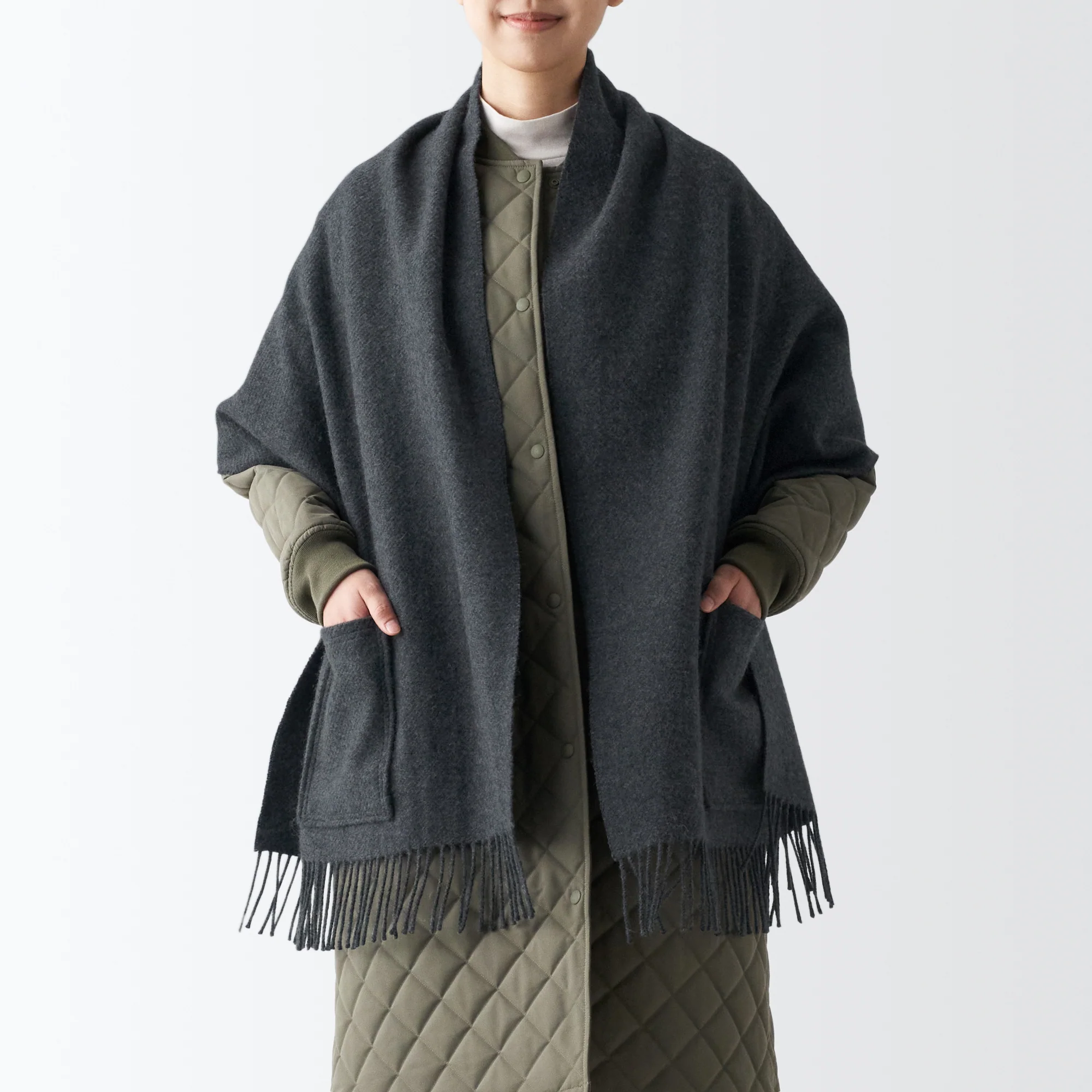 Wool Stole with Pocket - Image 13