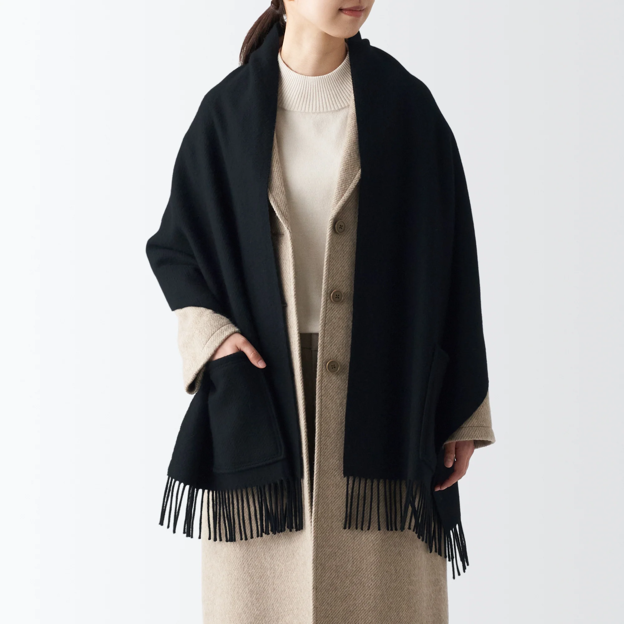 Wool Stole with Pocket - Image 18