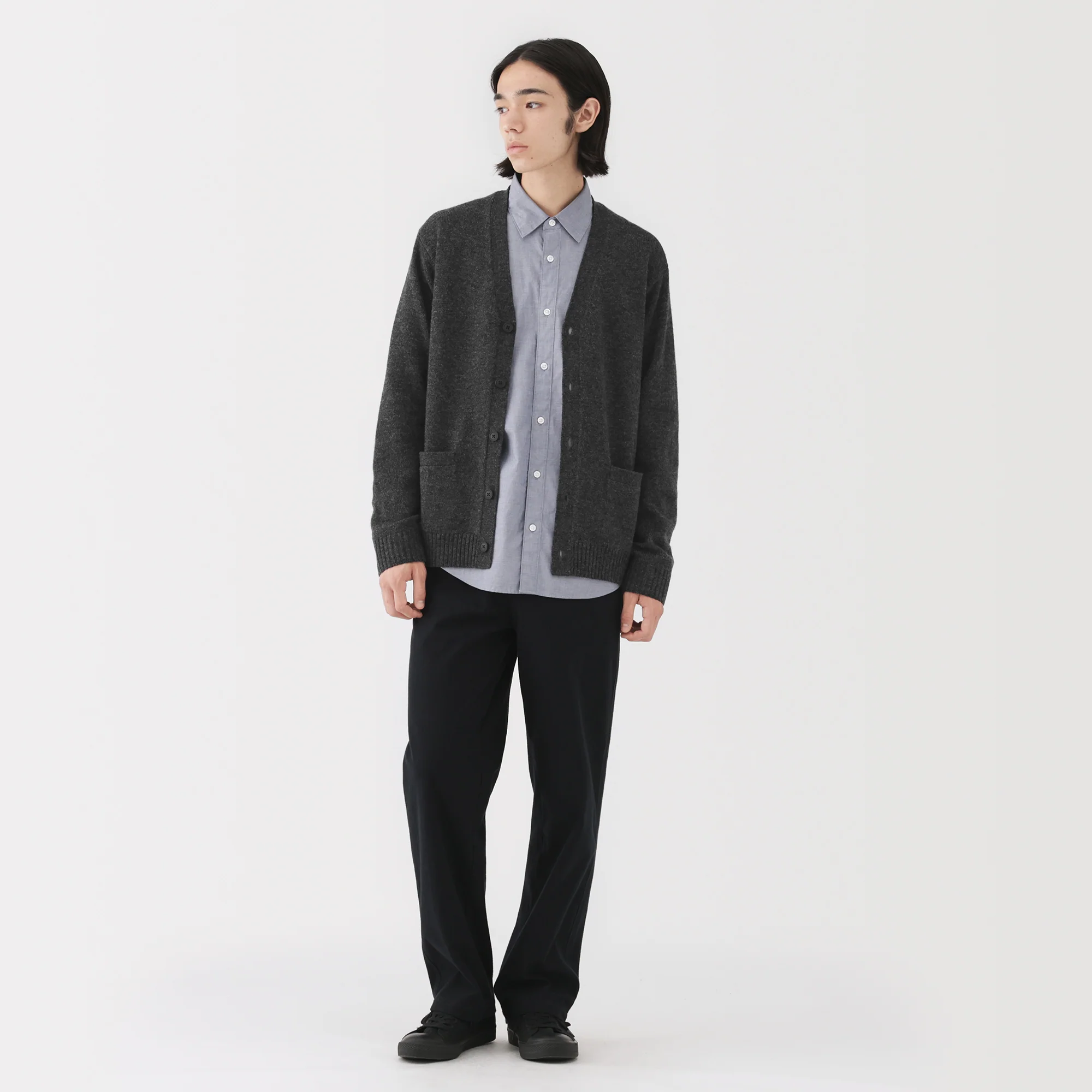 Wool V-Neck Cardigan - Image 4