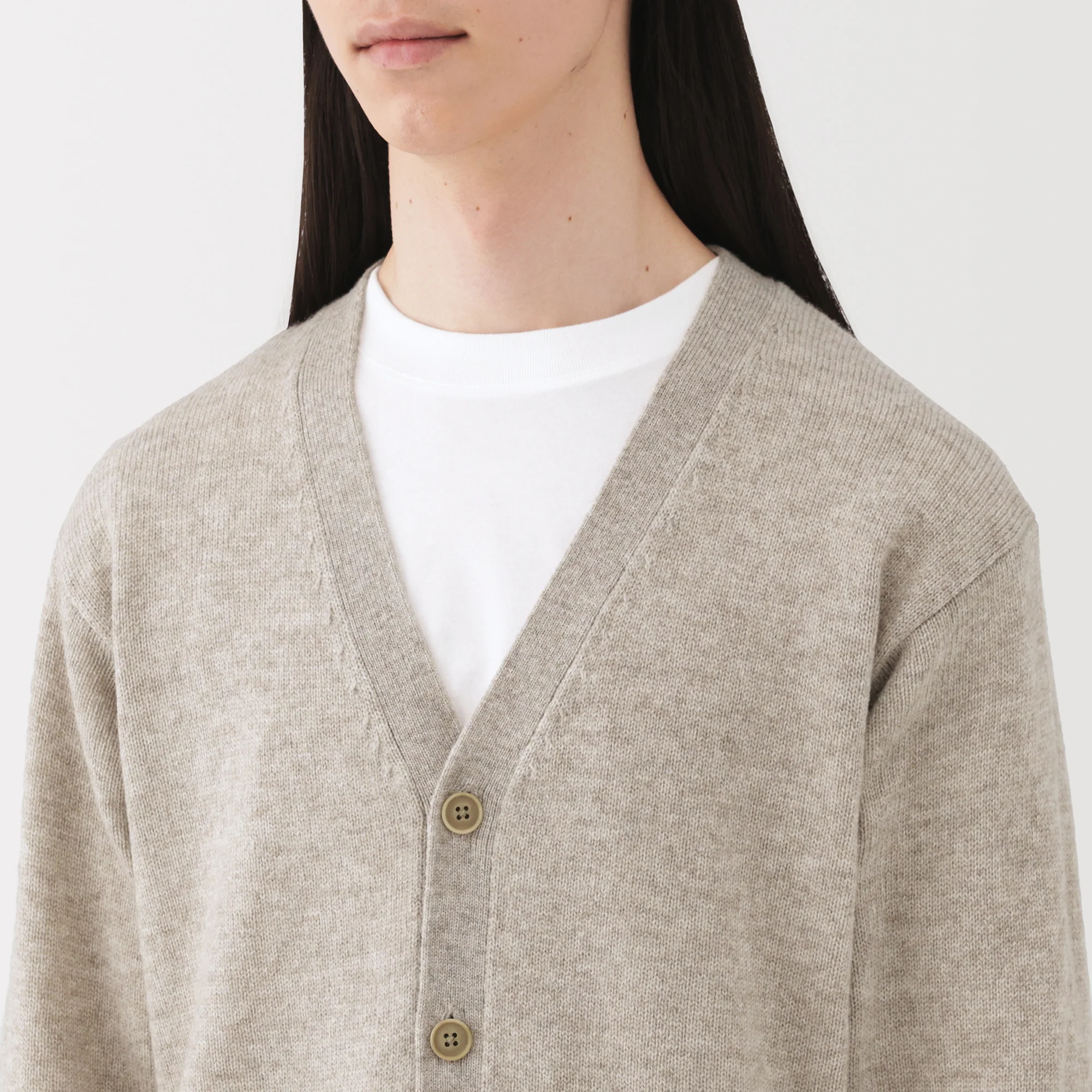 Wool V-Neck Cardigan - Image 7