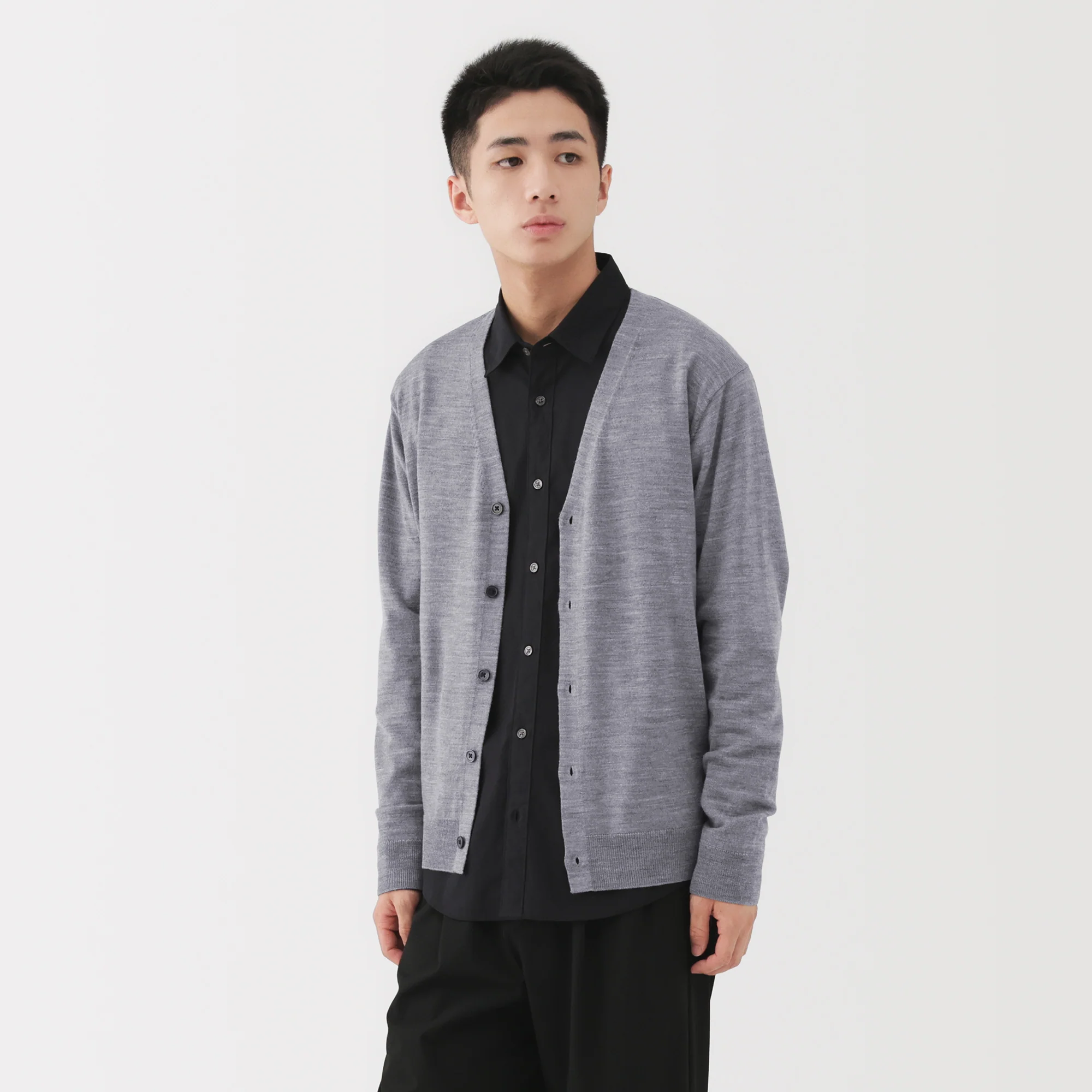 Wool V-Neck Cardigan - Image 10