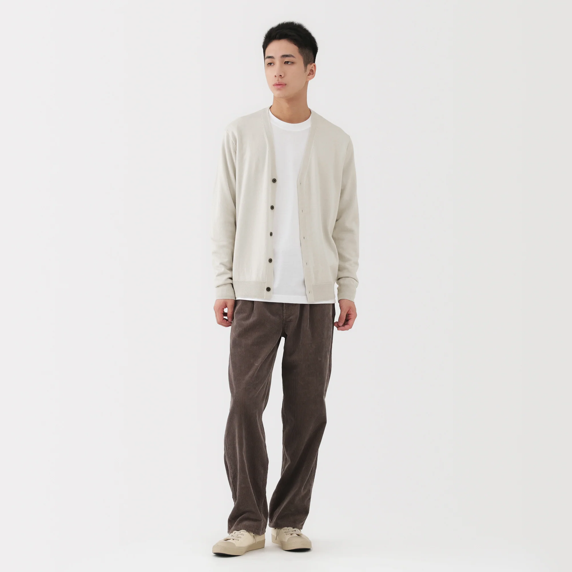 Wool V-Neck Cardigan - Image 4