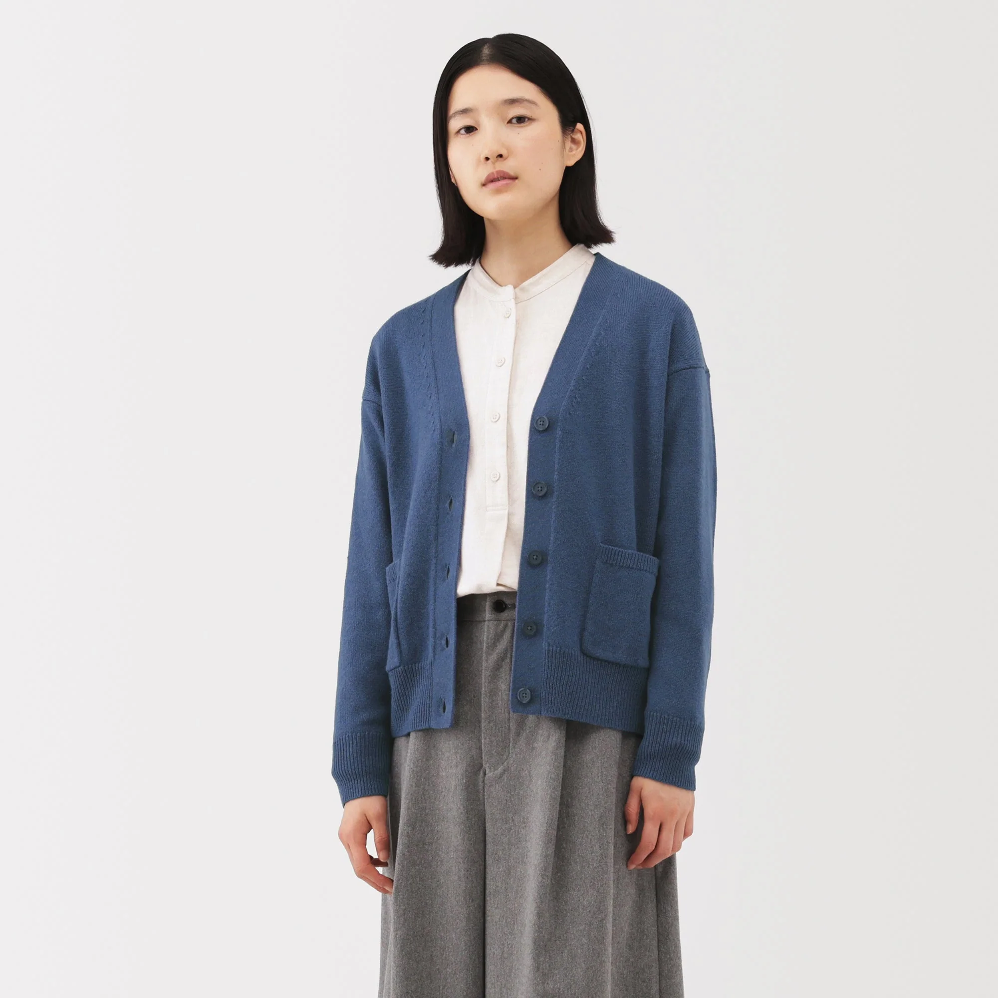 Wool V-Neck Cardigan - Image 3