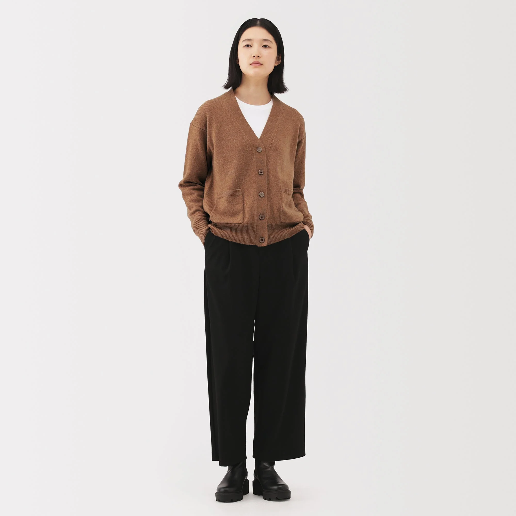 Wool V-Neck Cardigan - Image 36