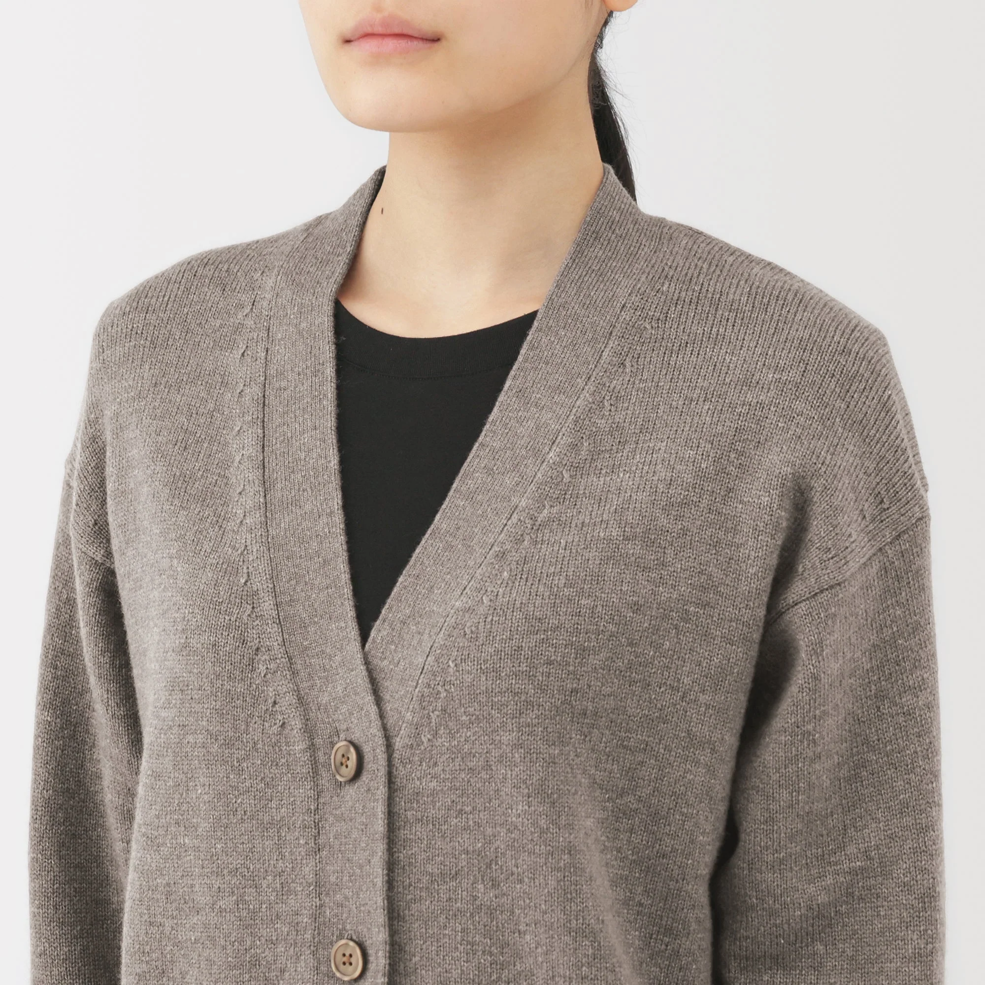 Wool V-Neck Cardigan - Image 7