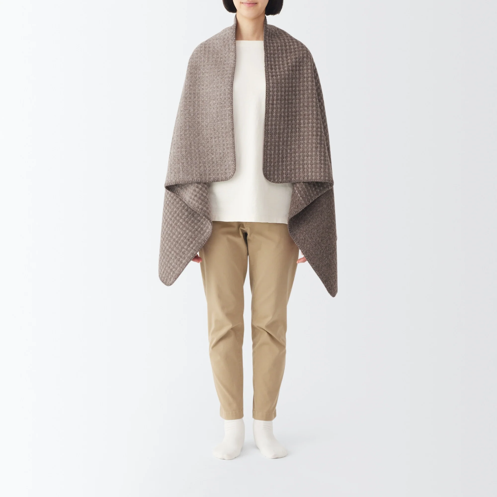 Wool Waffle Throw Blanket - W80 x L130 cm - Image 13
