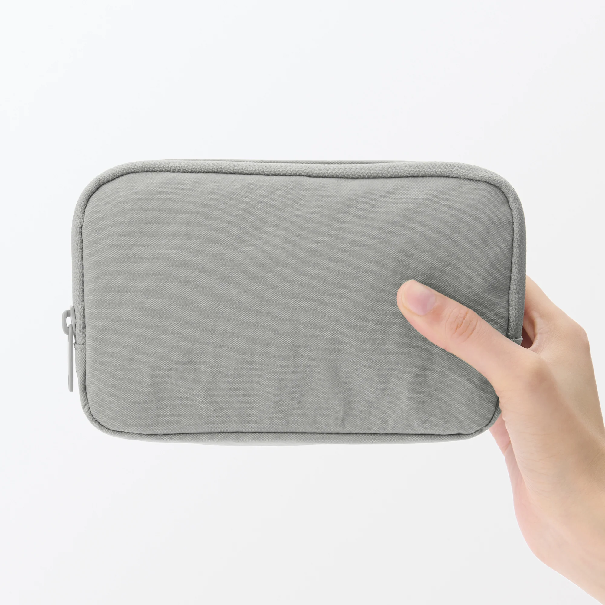 Wrinkled Nylon Wide-Opening Pouch - Large - Image 13