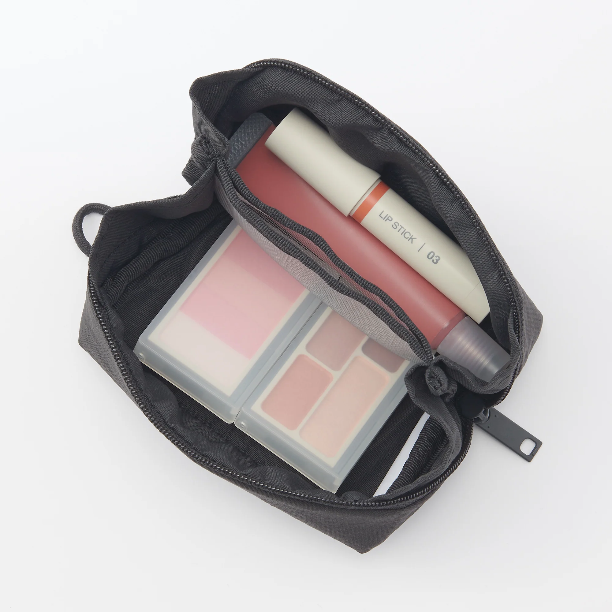 Wrinkled Nylon Wide-Opening Pouch - Small - Image 16