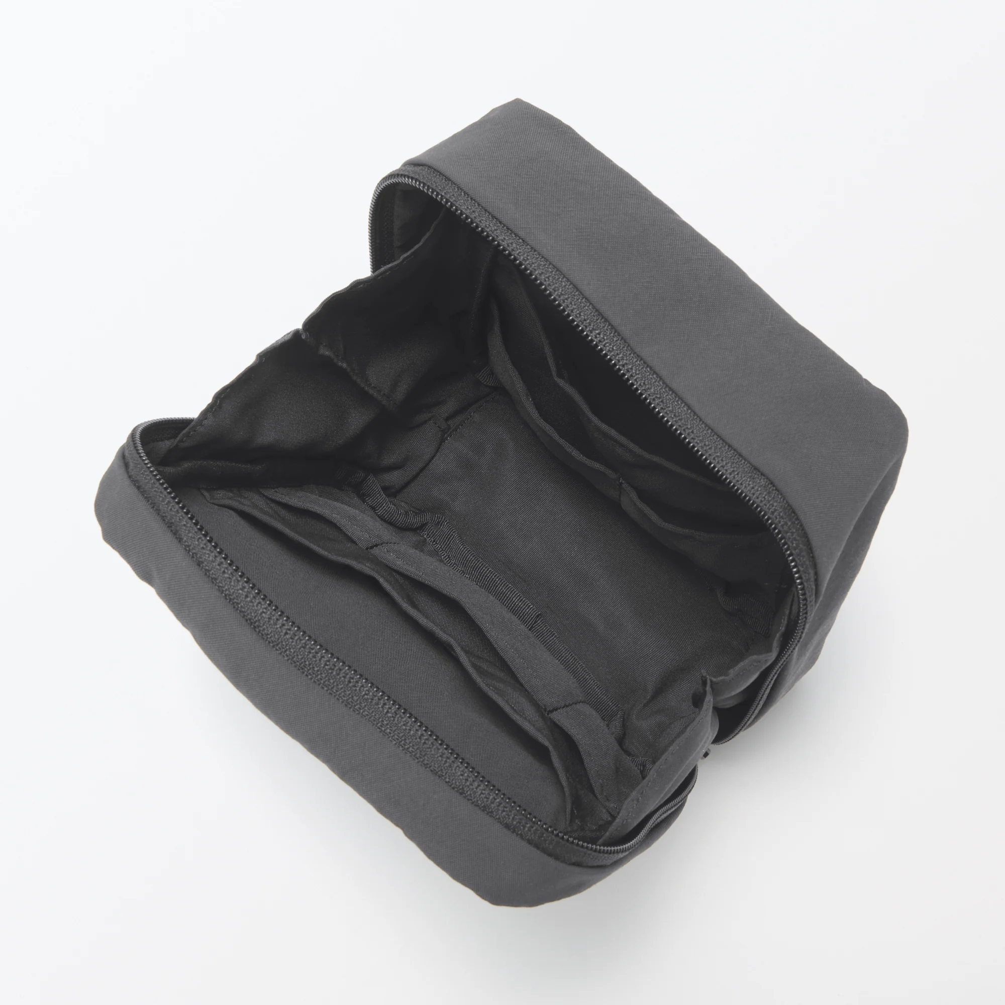Wrinkled Nylon Wide-Opening Pouch - Square - Image 19